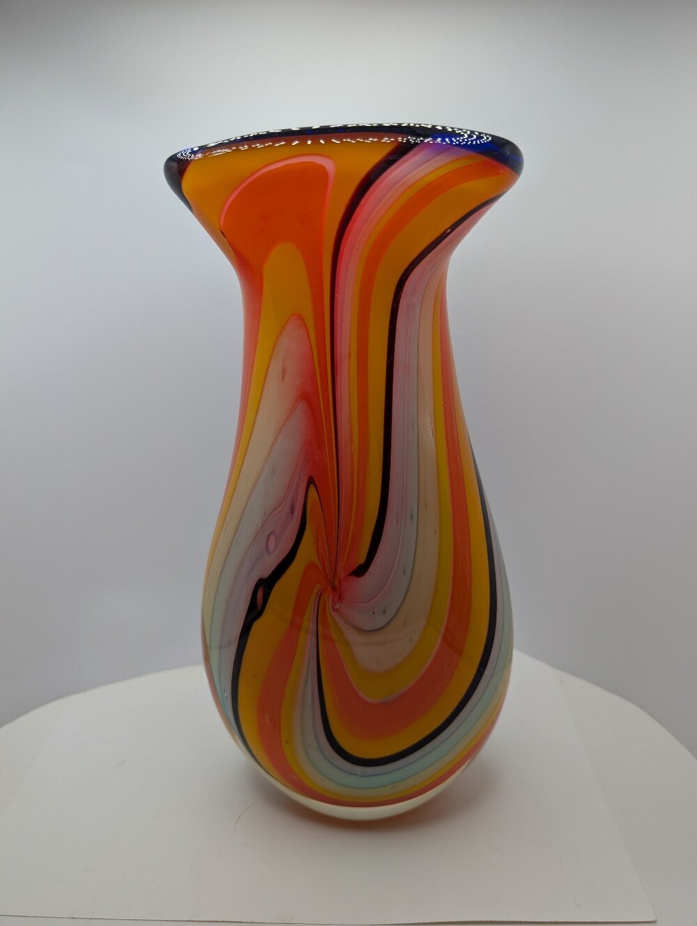 Murano Glass Multicolor Vase - Picture 2 of 4